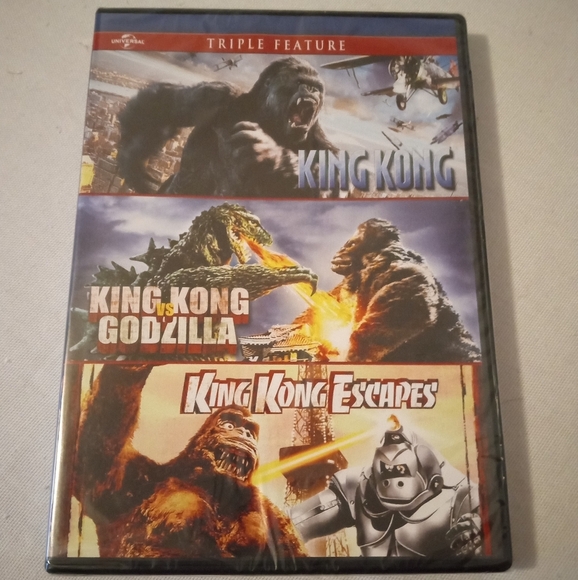 🆕 King Kong DVD Triple Feature - King Kong 3 Movie Collection - NEW SEALED - Picture 3 of 4